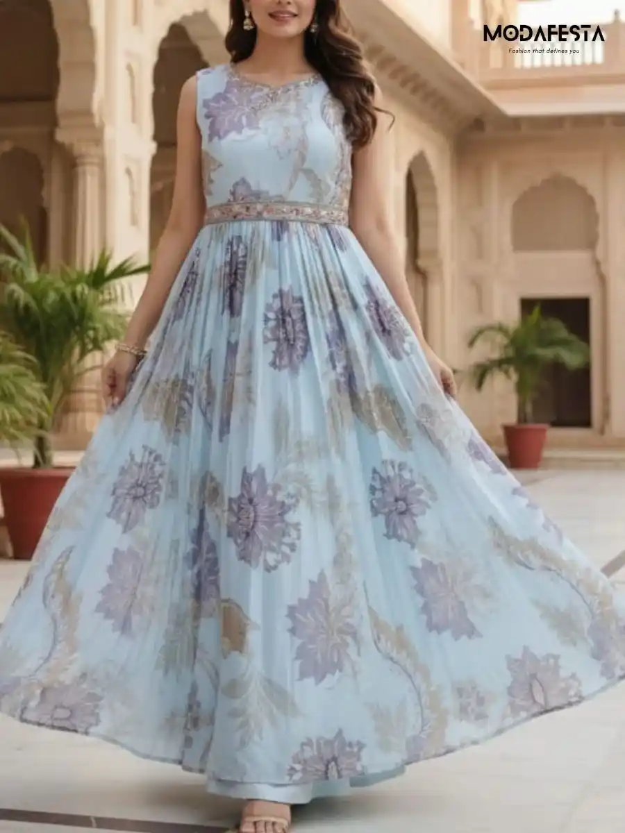 Gown with belt