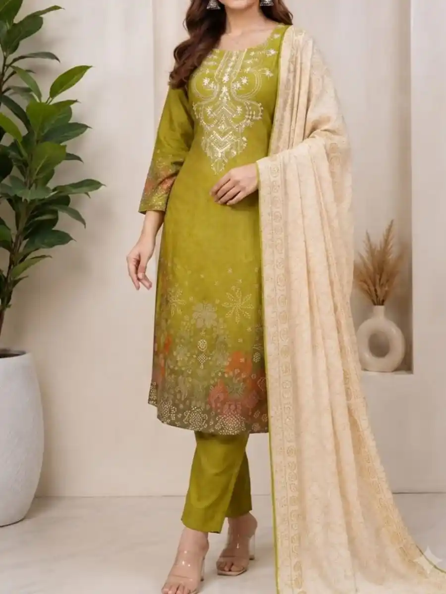 Green Kurti Set
