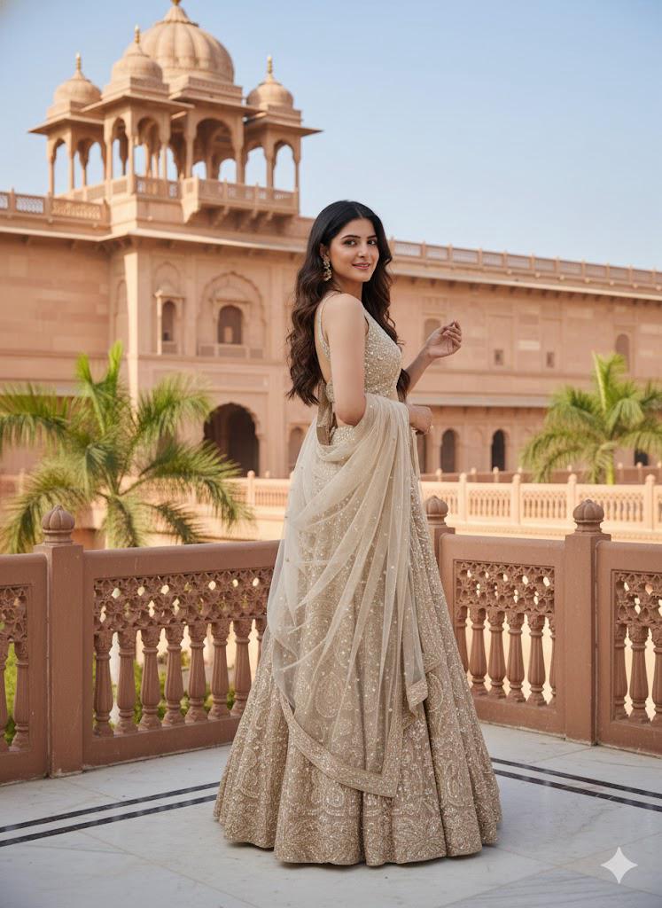 Golden Bridesmaid Lehenga